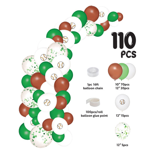 Sports Themed Balloon Garlands - 16 ft. - Baseball