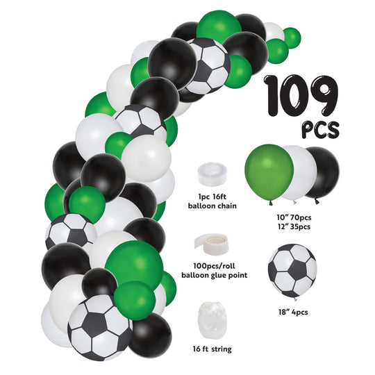 Sports Themed Balloon Garlands - 16 ft. - Soccer