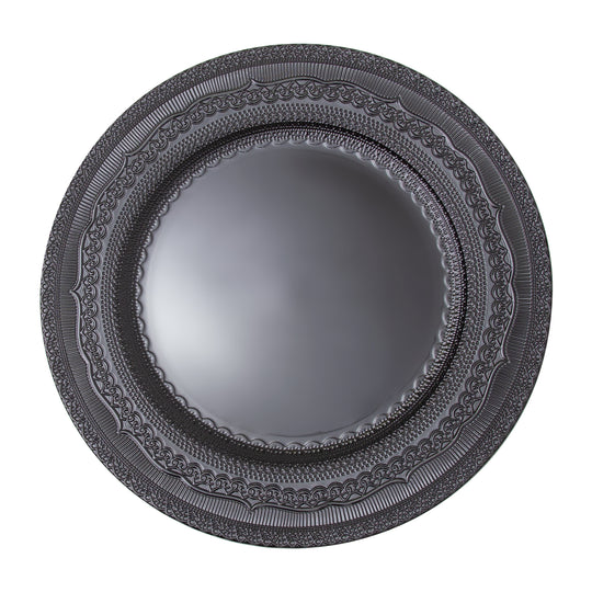 Eyelet Plastic Charger Plate 13" - Black