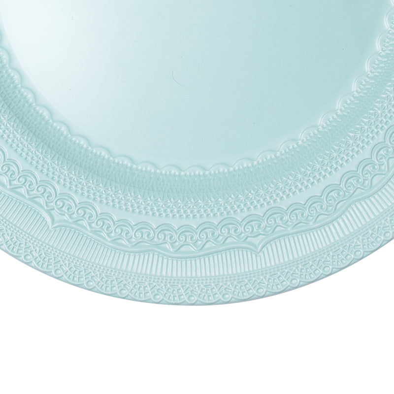 Eyelet Plastic Charger Plate 13" - Blue - Events and Crafts-Simply Elegant