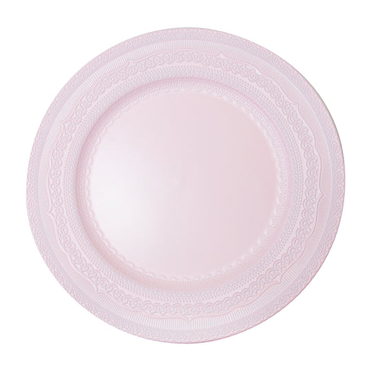 Eyelet Plastic Charger Plate 13" - Pink
