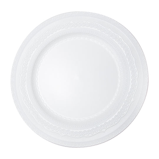 Eyelet Plastic Charger Plate 13" - White