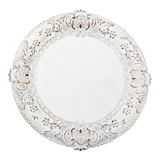 Victorian Edge Plastic Charger Plate 13" - White