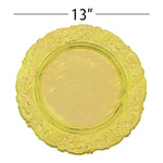 Antique Look Plastic Charger Plate 13" - Mustard - Events and Crafts-Simply Elegant
