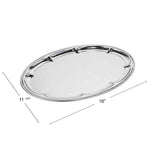 Oval Serving Tray - Silver Measurements