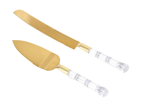 Cake Cutting Set - Gold