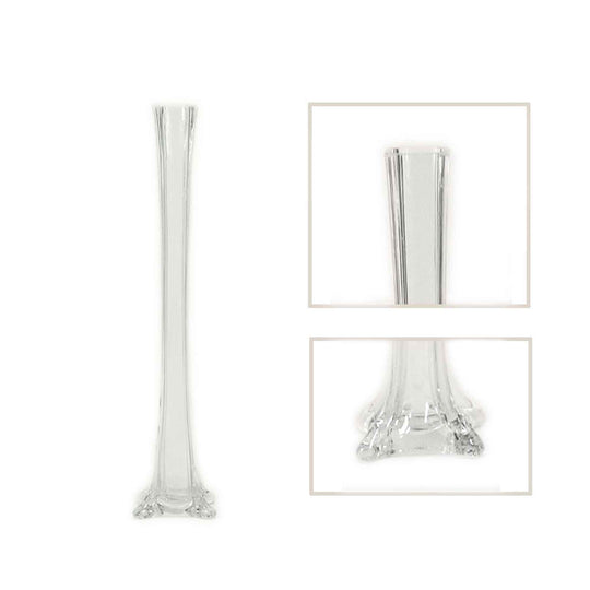 Eiffel Tower Vase 16" Tall - Clear