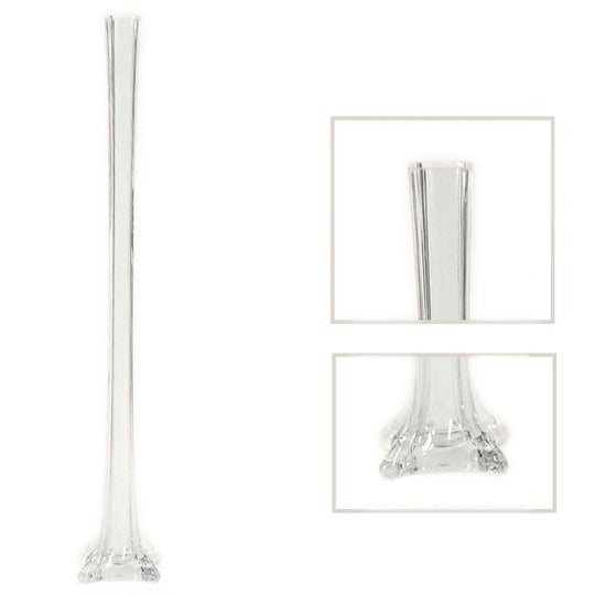 Eiffel Tower Vase 32" Tall - Clear
